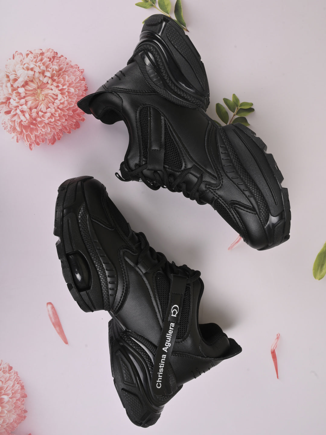 Women, Women Footwear, Black Sneakers