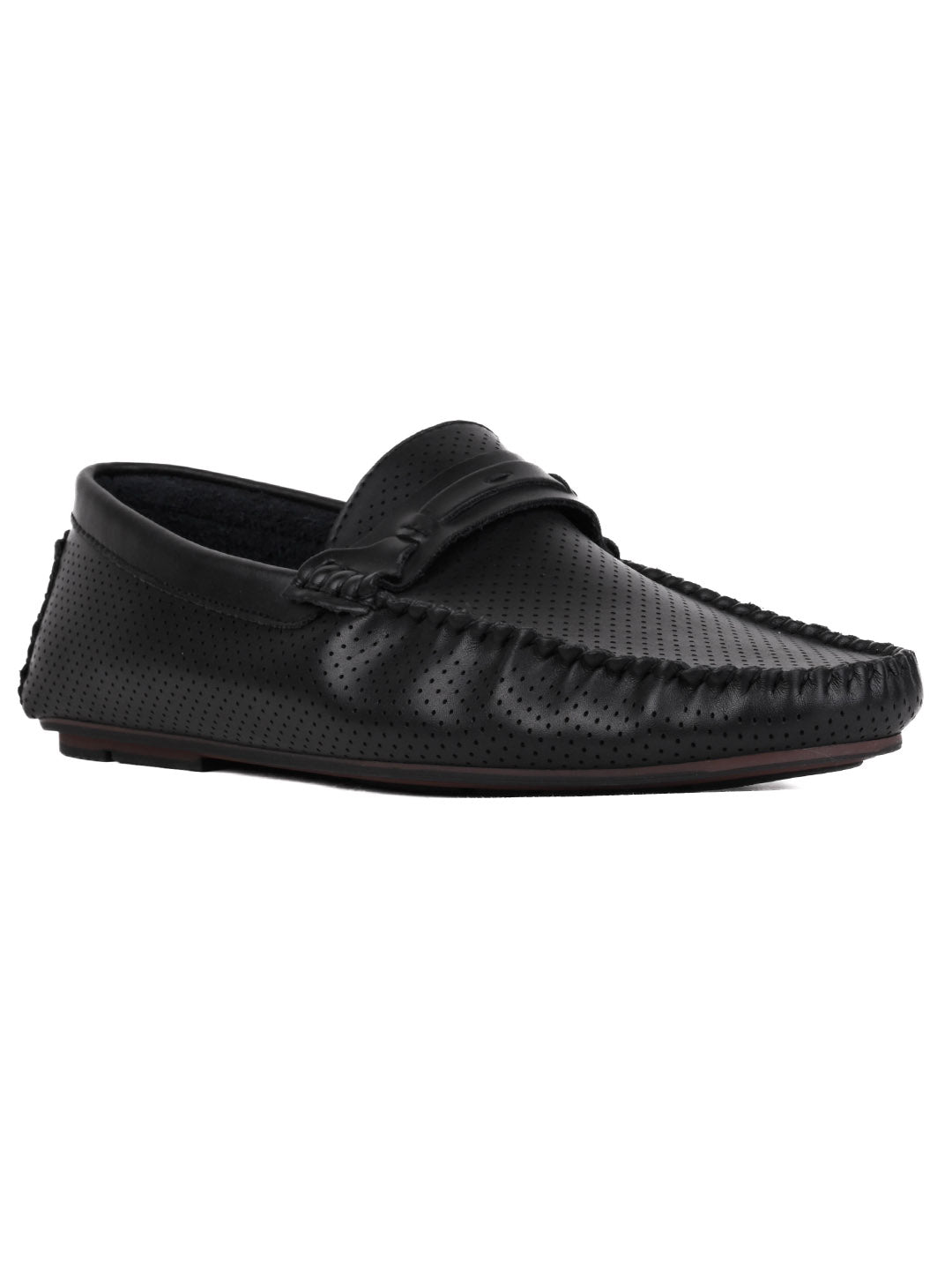 Men, Men Footwear, Black Driving Shoes