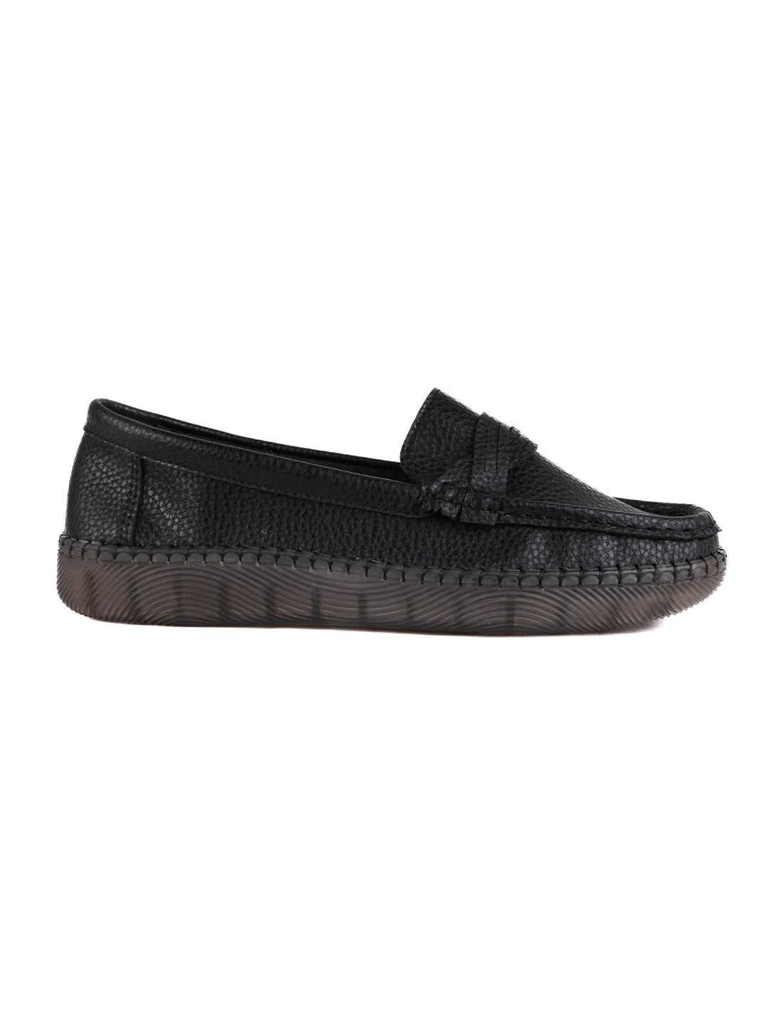 Women, Women Footwear, Black Loafers