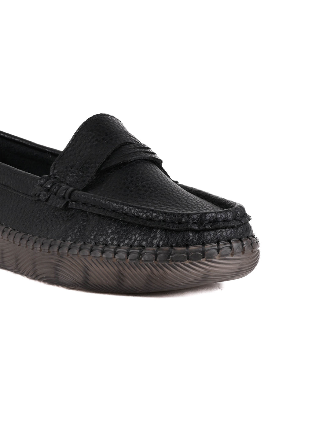 Women, Women Footwear, Black Loafers