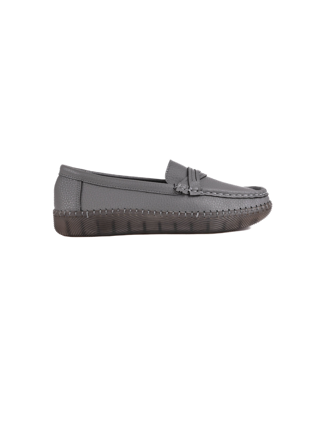 Women, Women Footwear, Grey Loafers