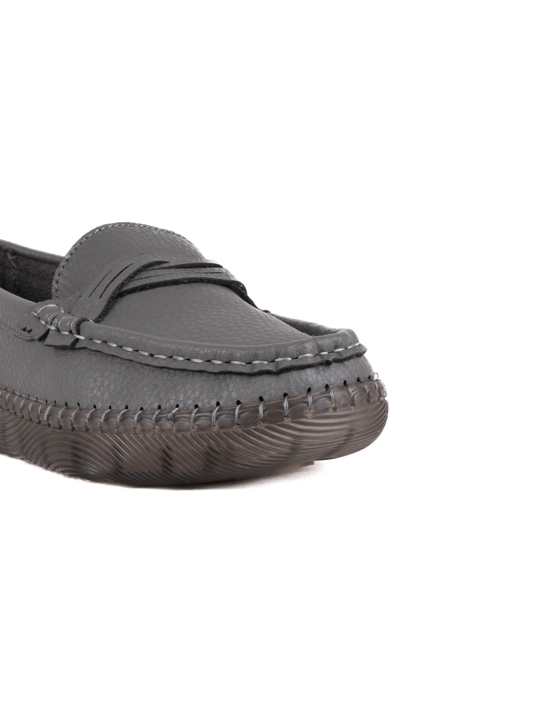 Women, Women Footwear, Grey Loafers