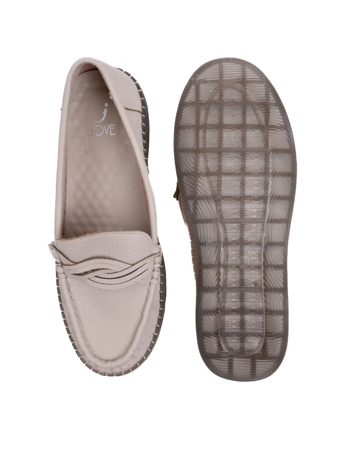 Women, Women Footwear, Beige Loafers