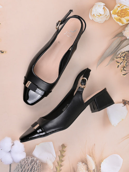 Women, Women Footwear, Black Pumps