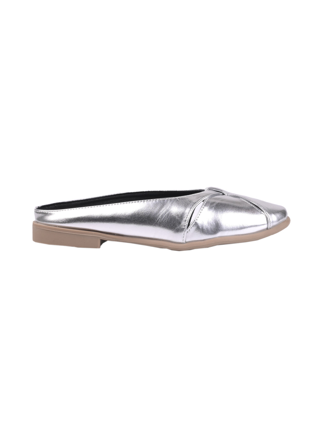 Women, Women Footwear, Silver Mules