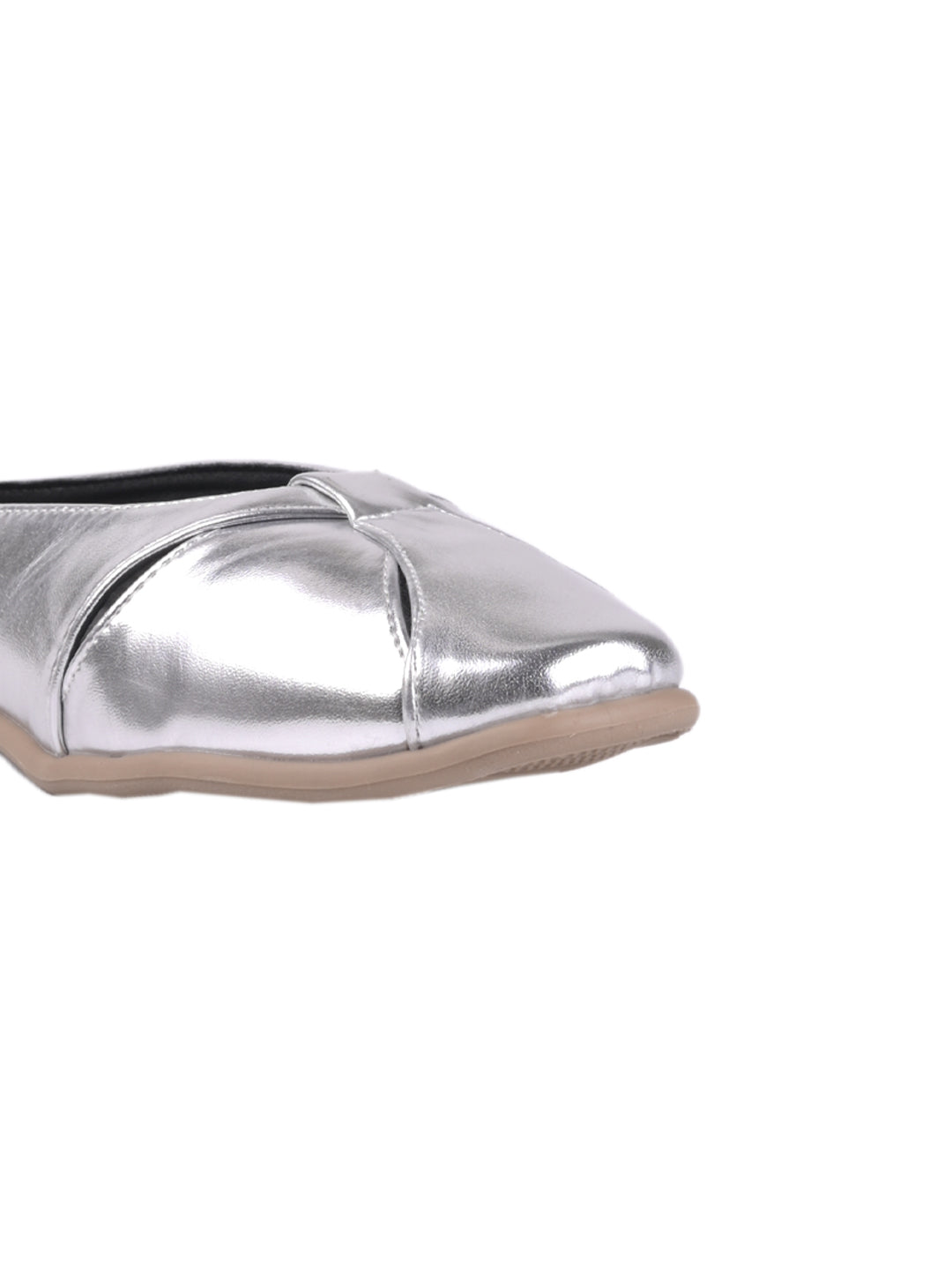 Women Silver Solid Mules