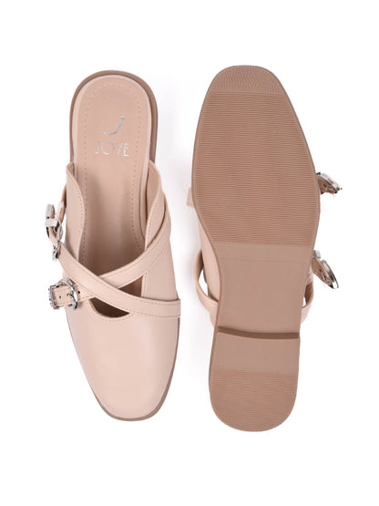 Women, Women Footwear, Nude Mules