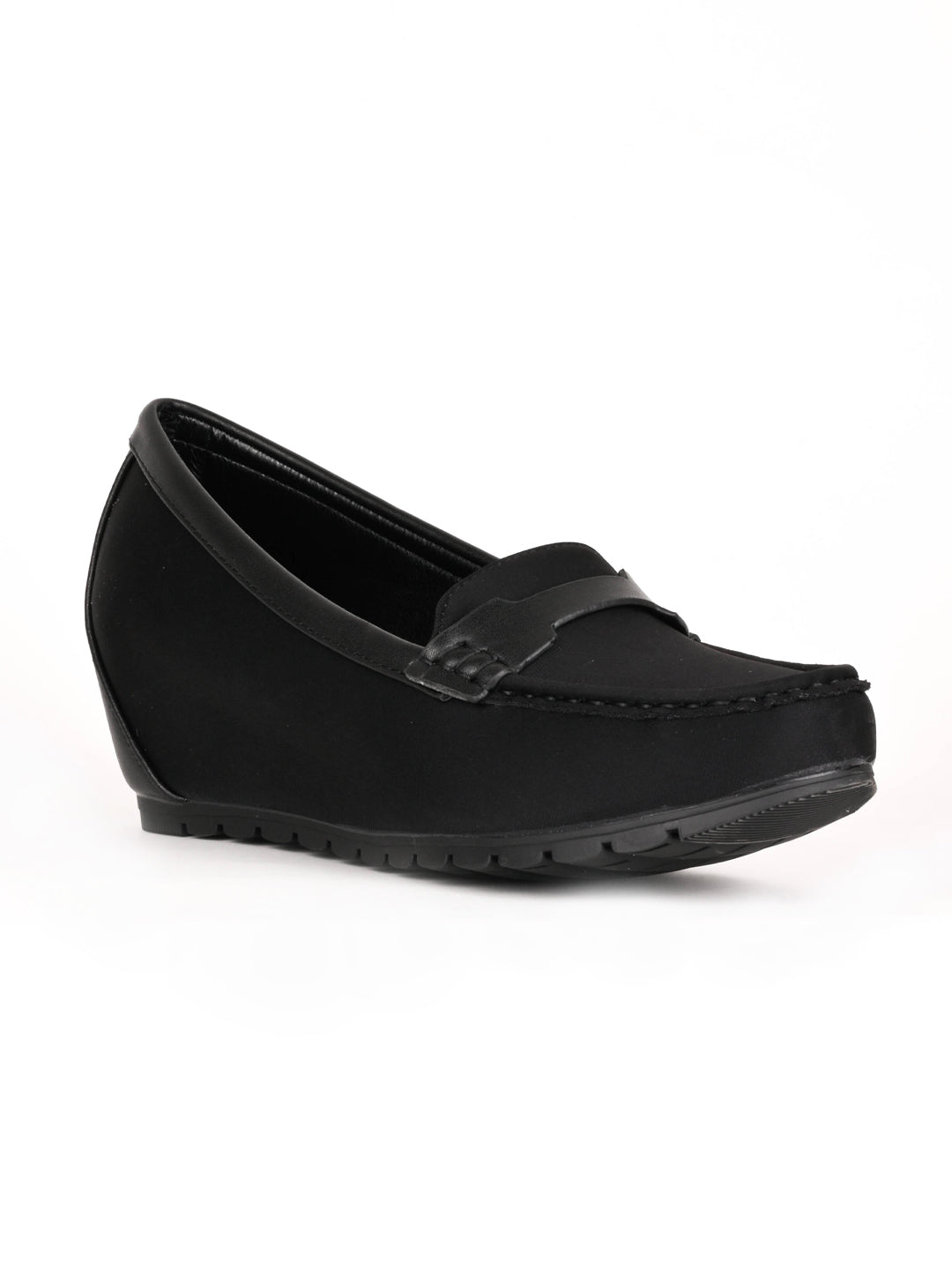 Women, Women Footwear, Black Loafers