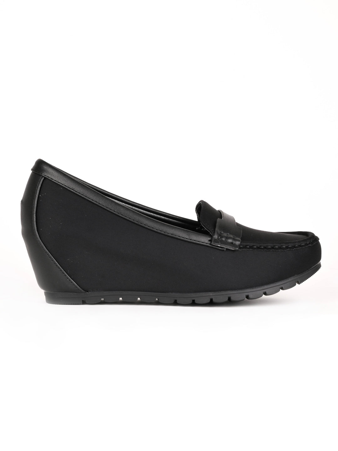 Women, Women Footwear, Black Loafers