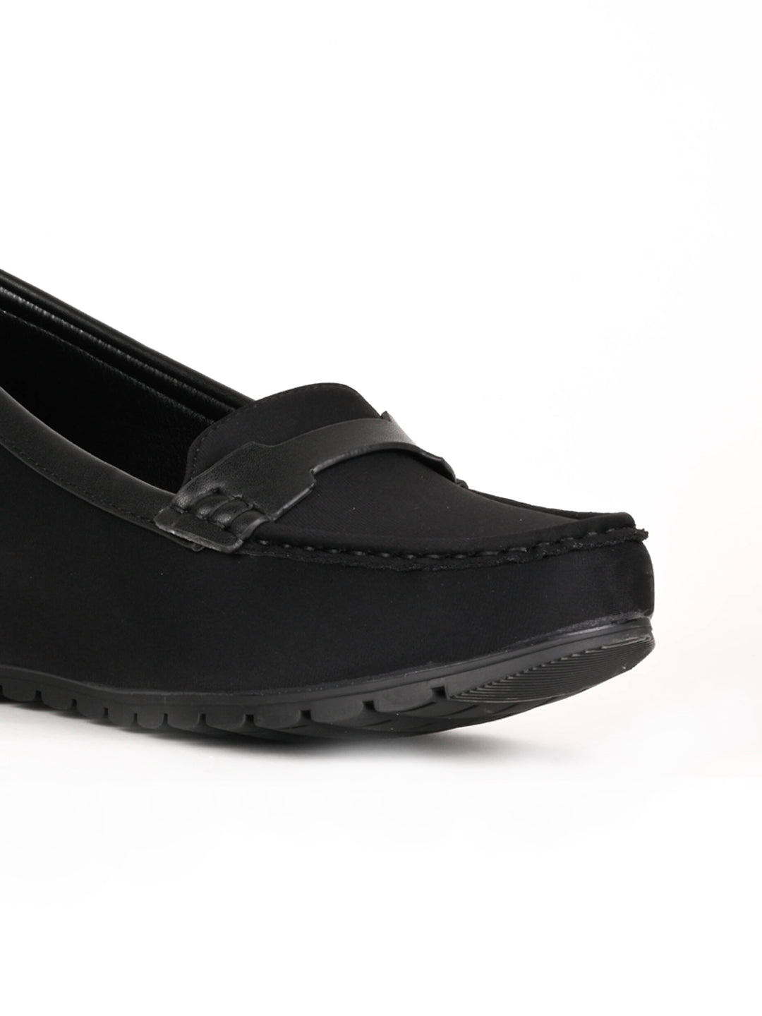 Women, Women Footwear, Black Loafers