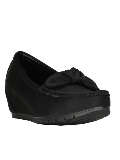 Women, Women Footwear, Black Loafers