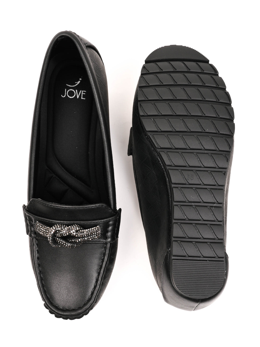 Women, Women Footwear, Black Loafers