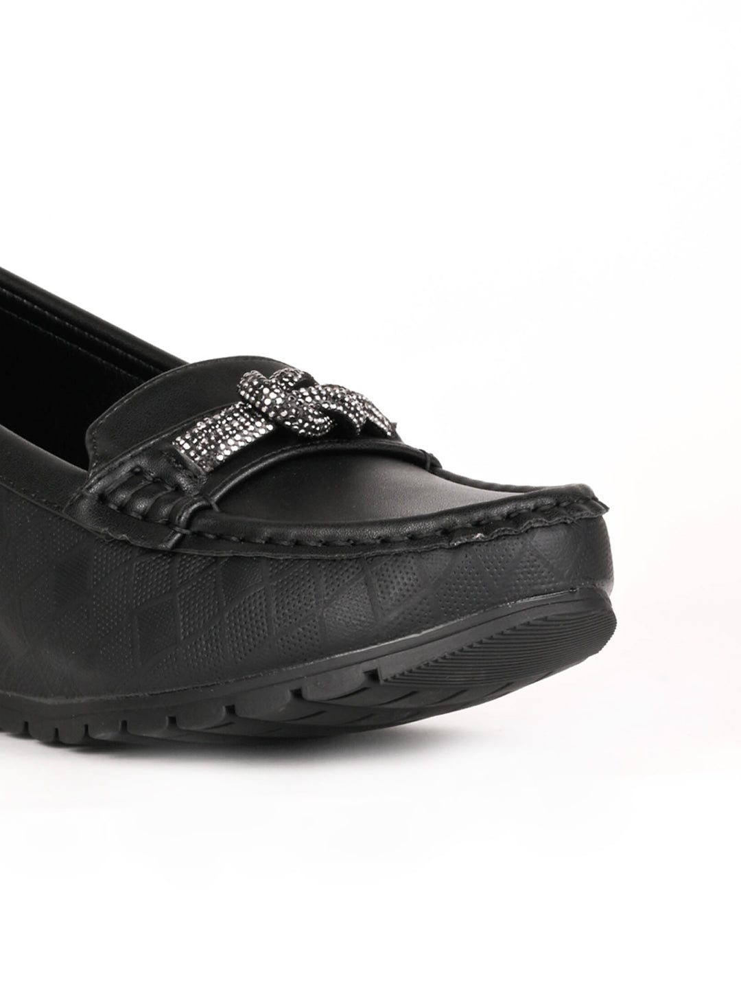 Women, Women Footwear, Black Loafers