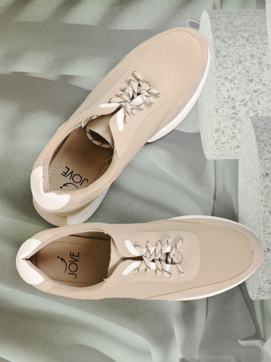 Women, Women Footwear, Beige Loafers