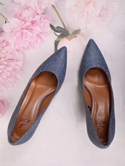 Women, Women Footwear, Navy Blue Pumps