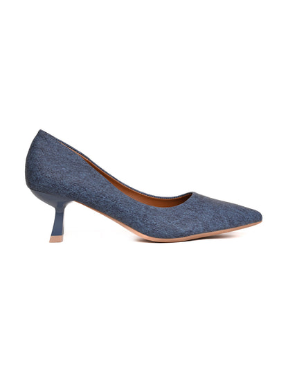 Women, Women Footwear, Navy Blue Pumps