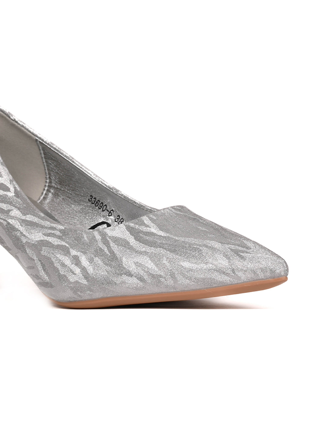 Women, Women Footwear, Silver Pumps