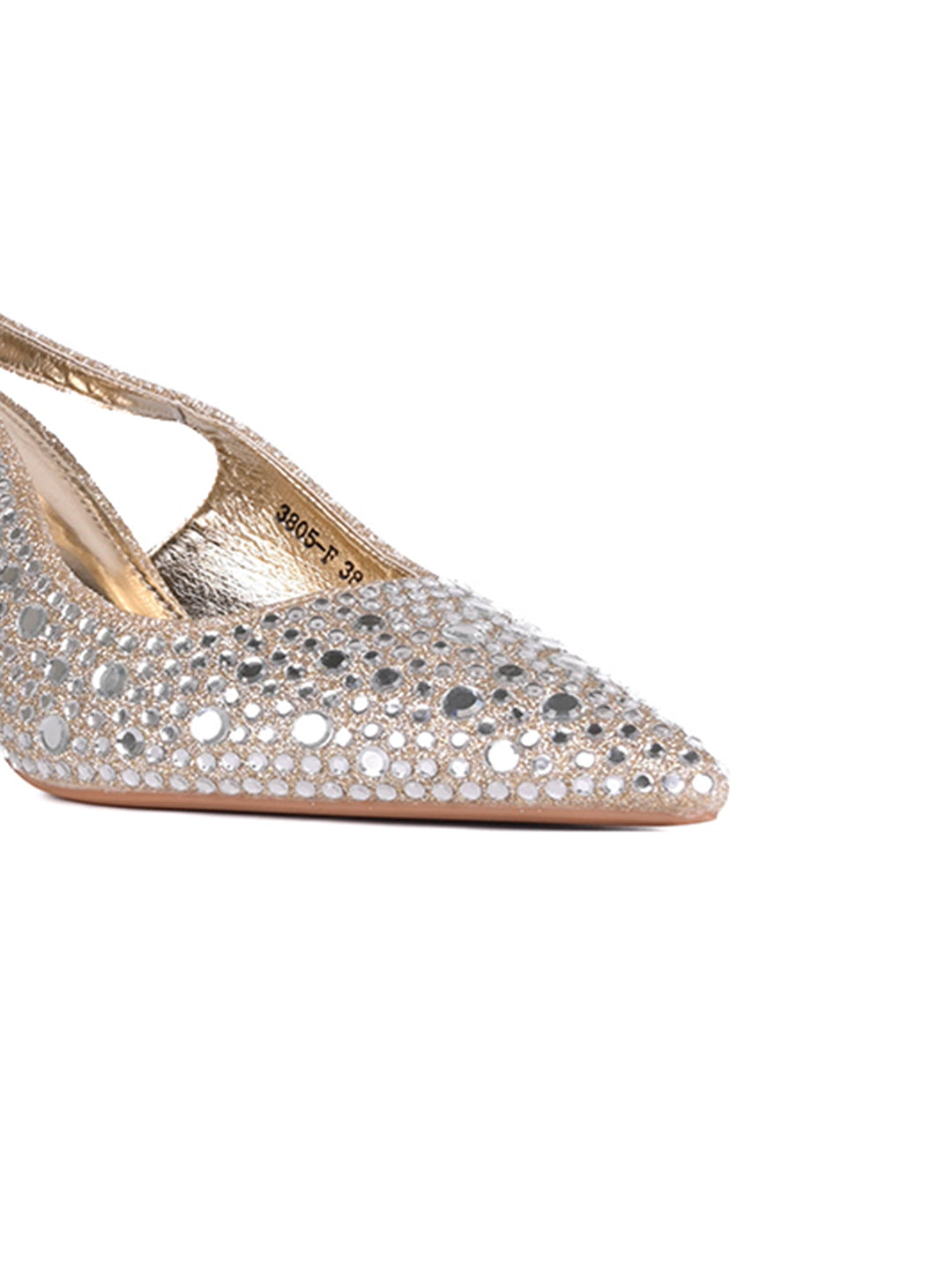 Women Gold Embellished Pumps