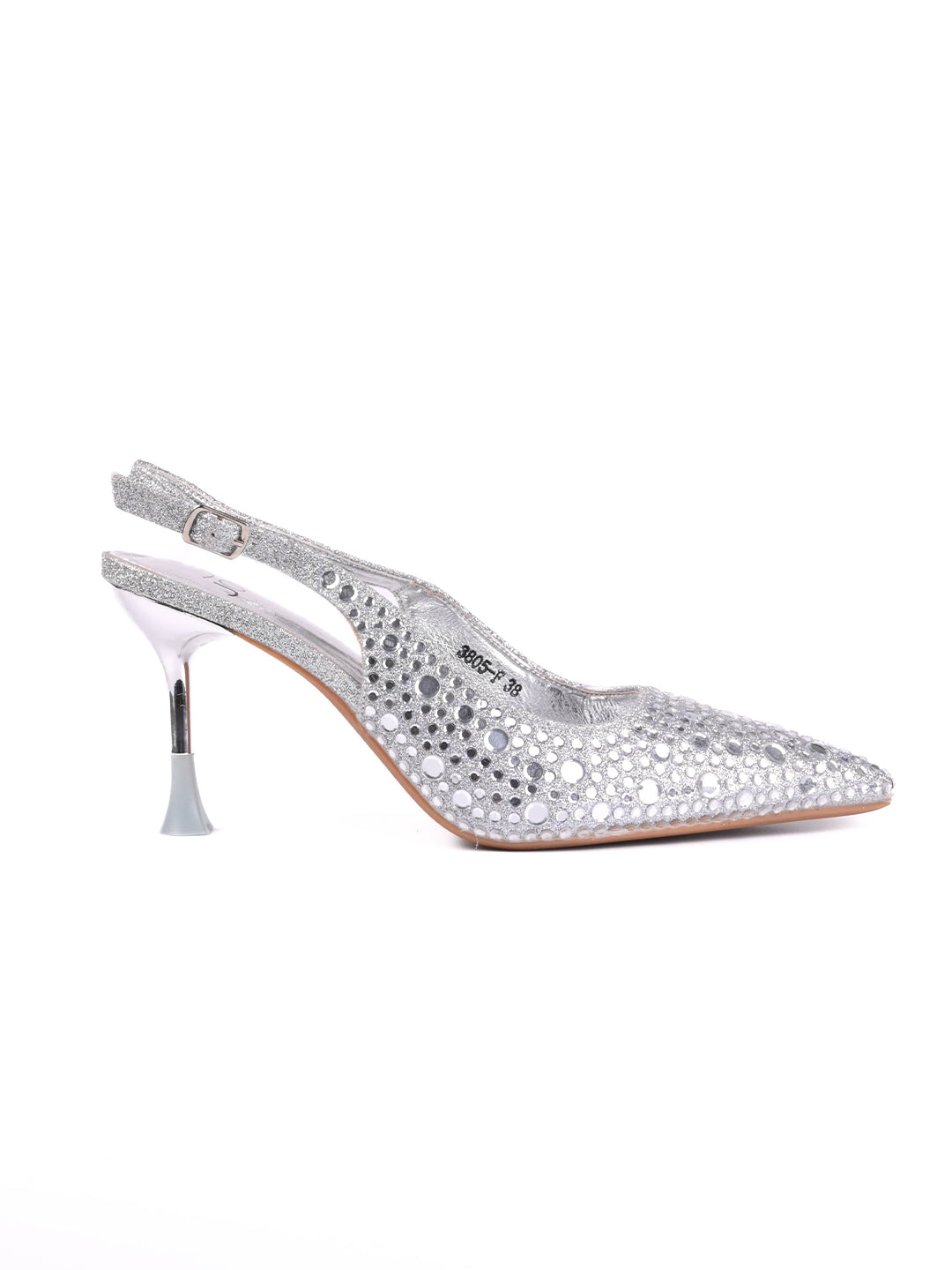 Women, Women Footwear, Silver Pumps