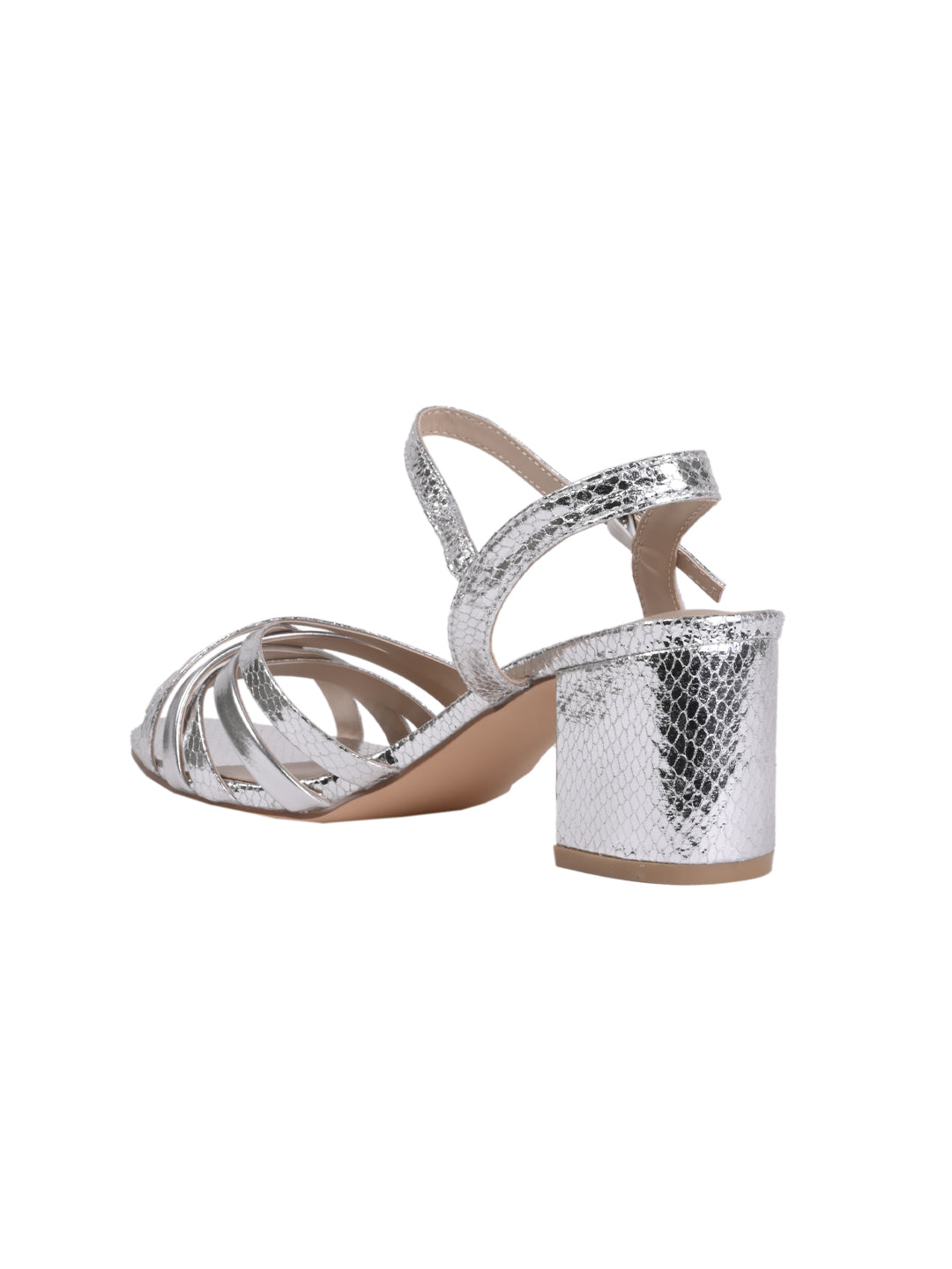 Women, Women Footwear, Silver Sandals