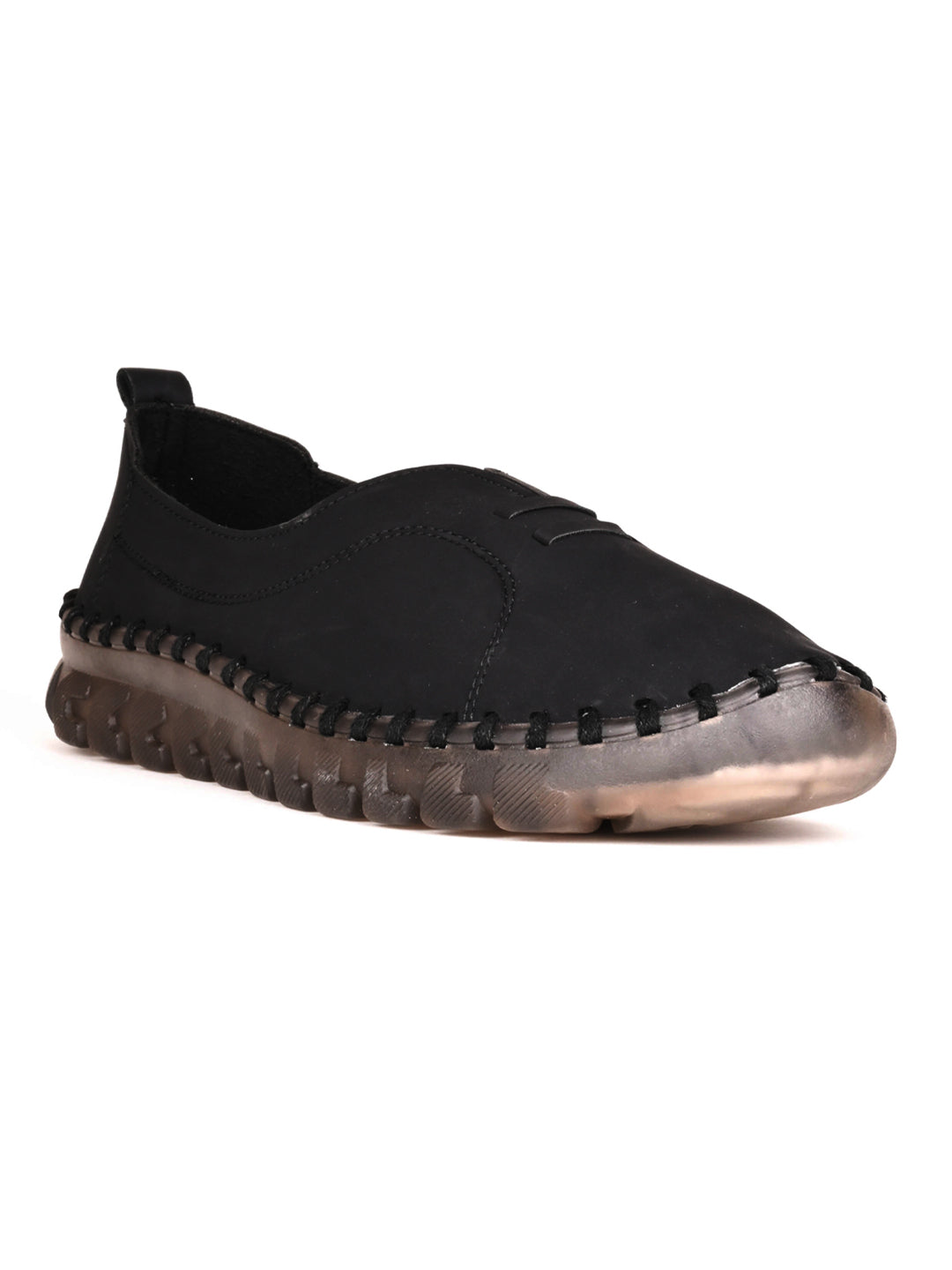 Women, Women Footwear, Black Loafers