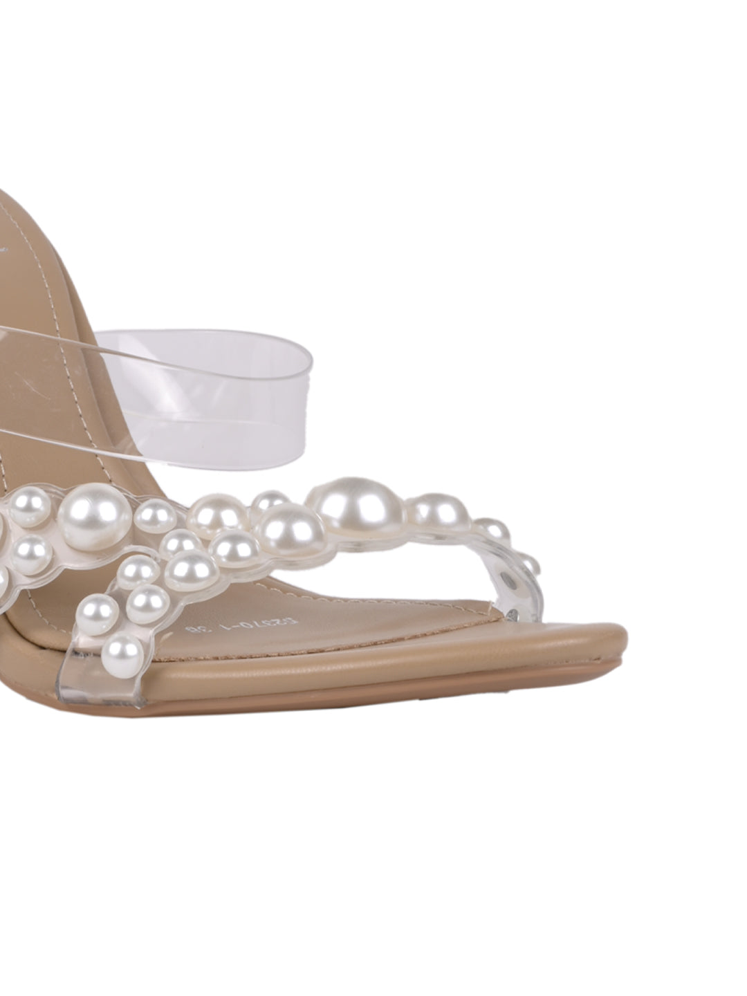 Women Beige Embellished Sandals