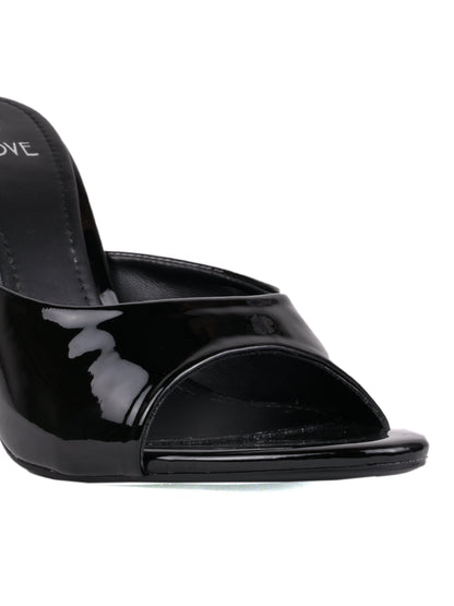 Women Black Solid Sandals