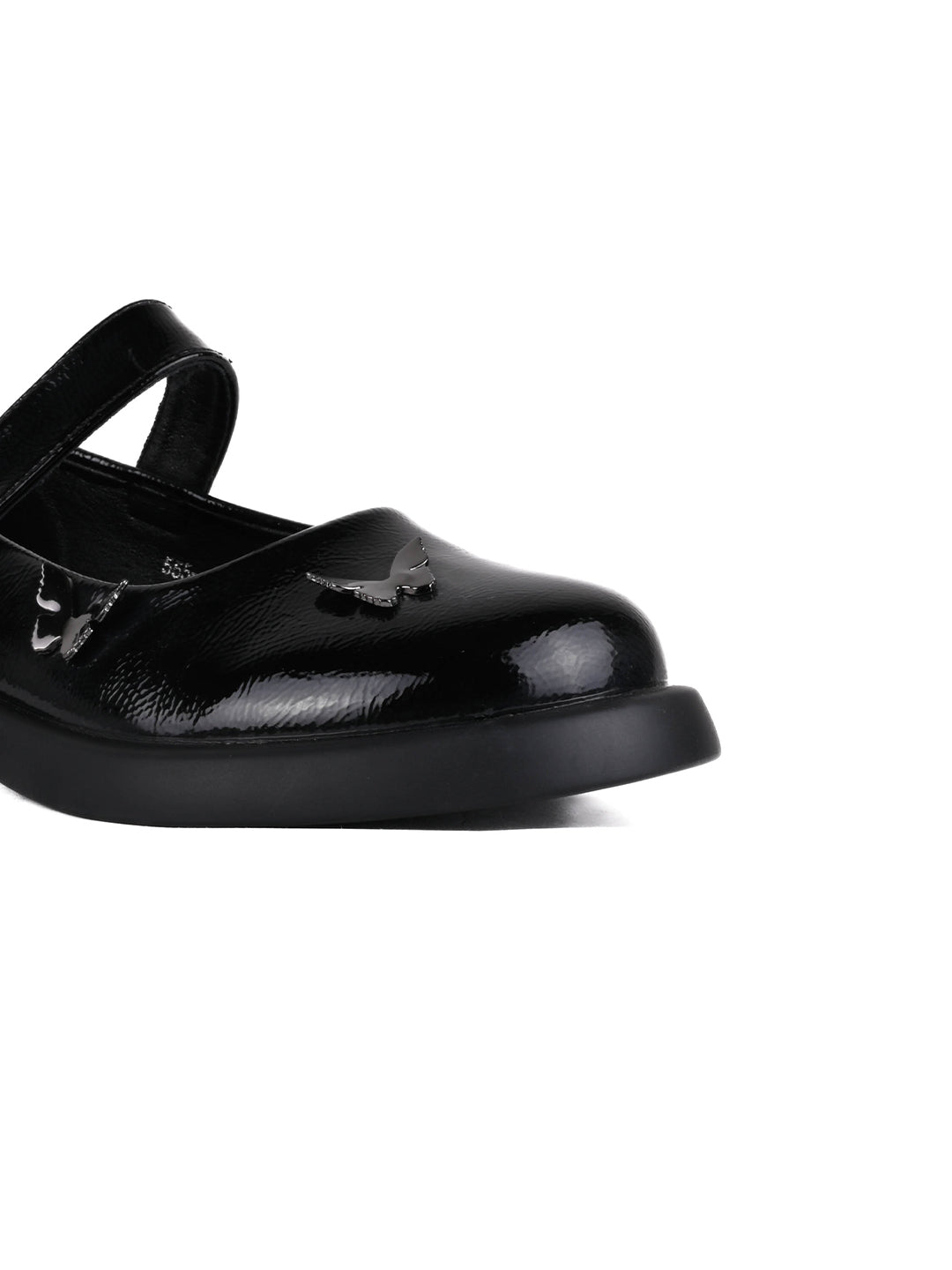 Women Black Solid Mary Jane Ballerinas