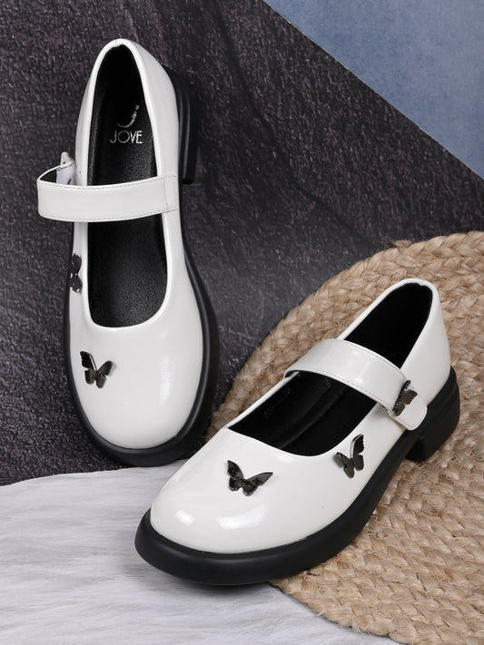 Women, Women Footwear, White Ballerinas