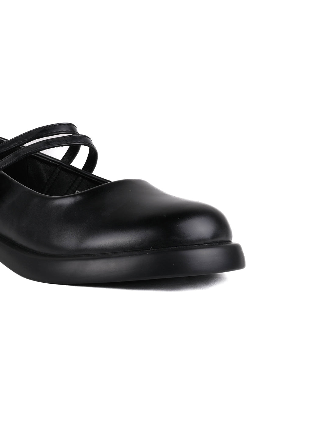 Women Black Solid Mary Jane Ballerinas