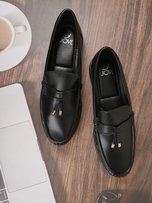 Women, Women Footwear, Black Loafers