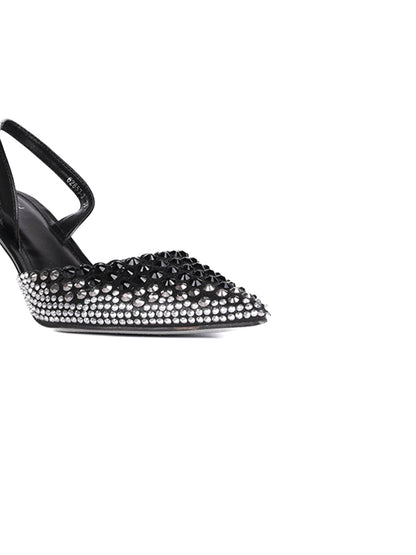 Women Black Embellished Pumps