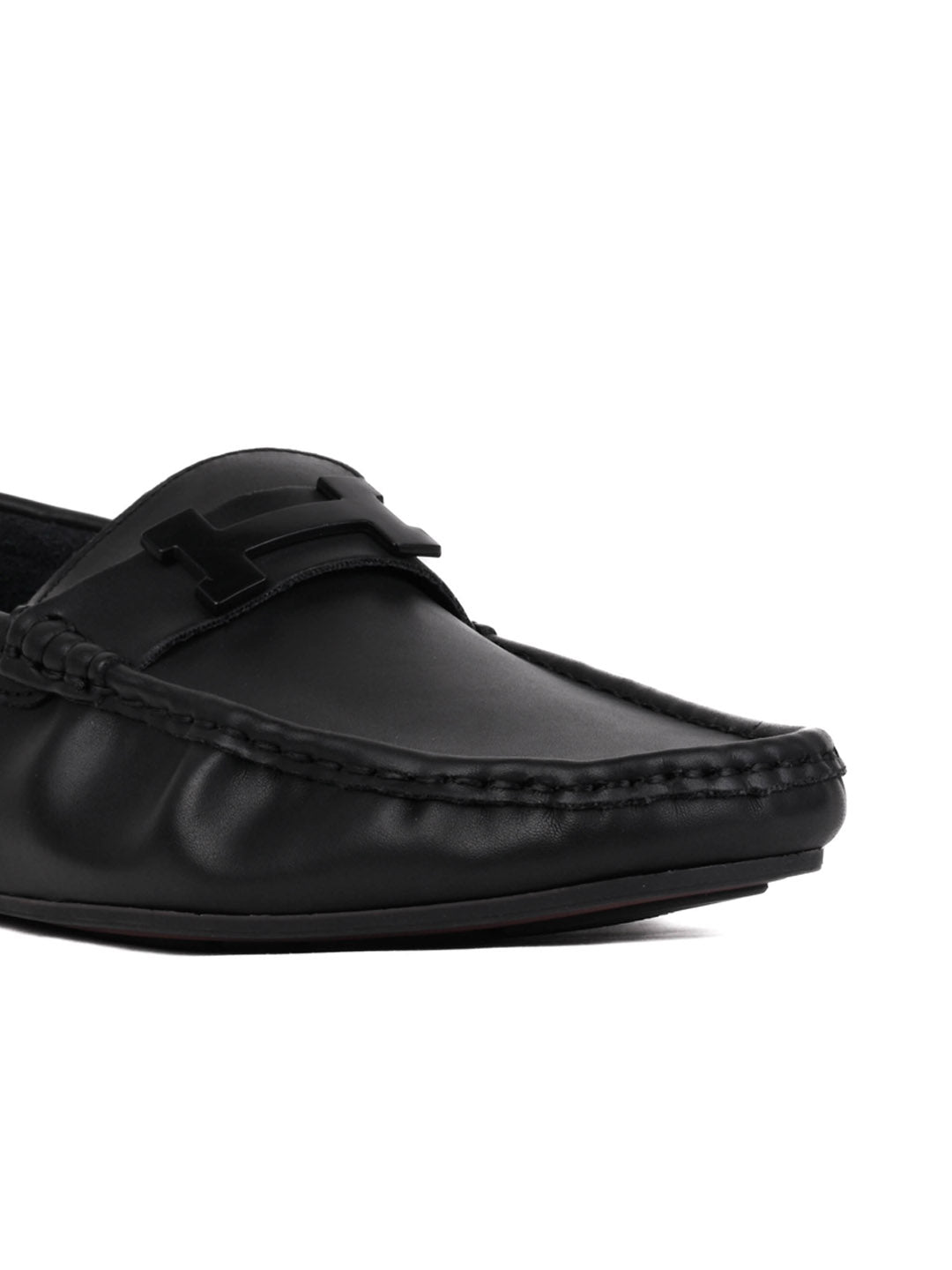 Men Black Solid Driving Shoes