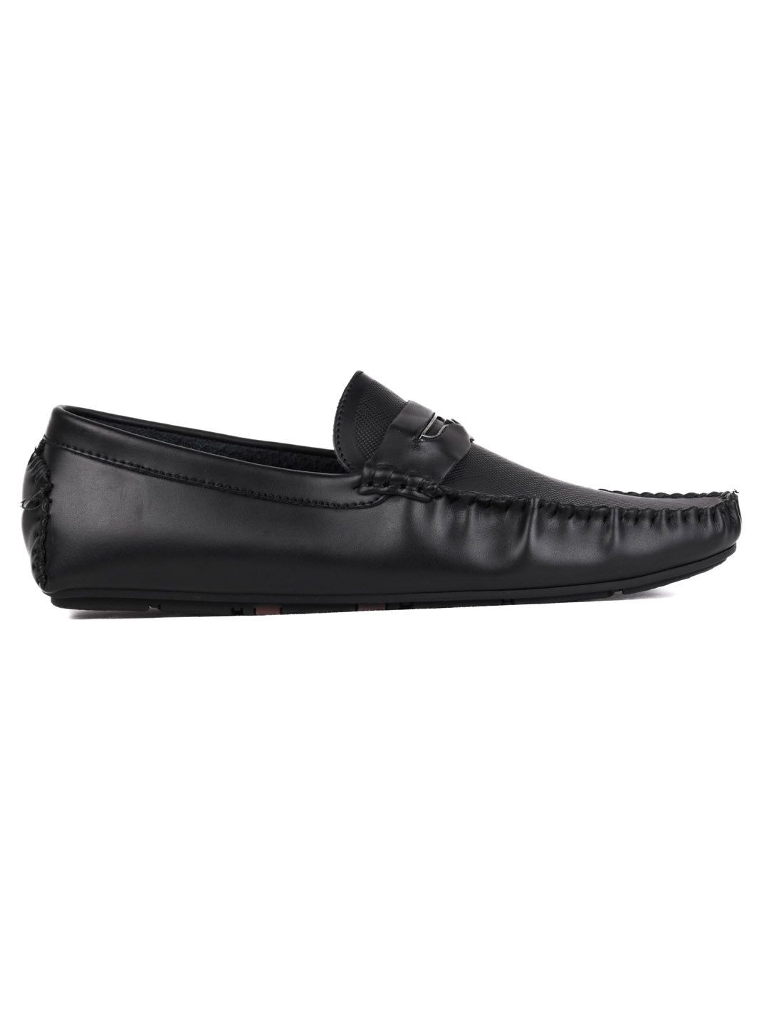 Men, Men Footwear, Black Driving Shoes