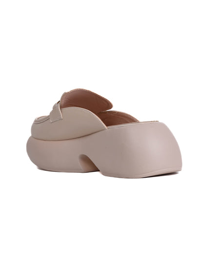 Women, Women Footwear, Beige Mules