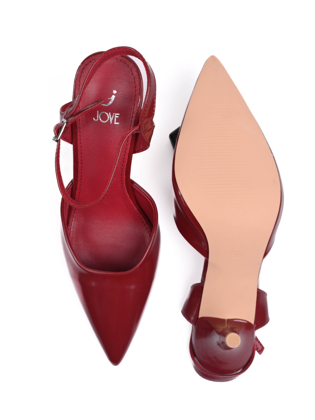 Women, Women Footwear, Maroon Pumps