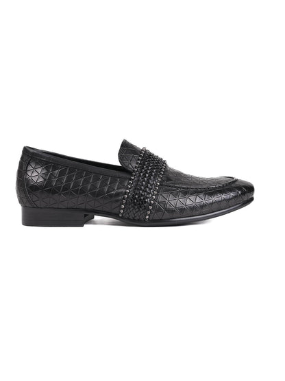 Men, Men Footwear, Black Loafers