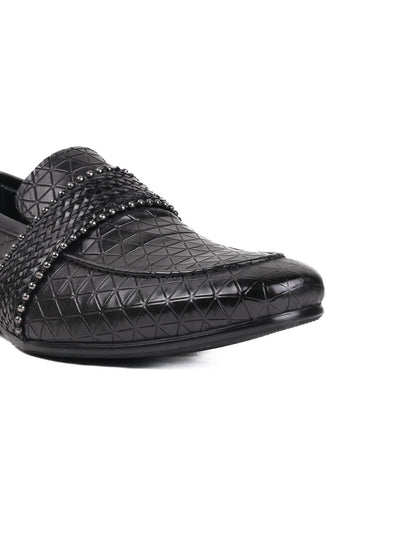 Men, Men Footwear, Black Loafers