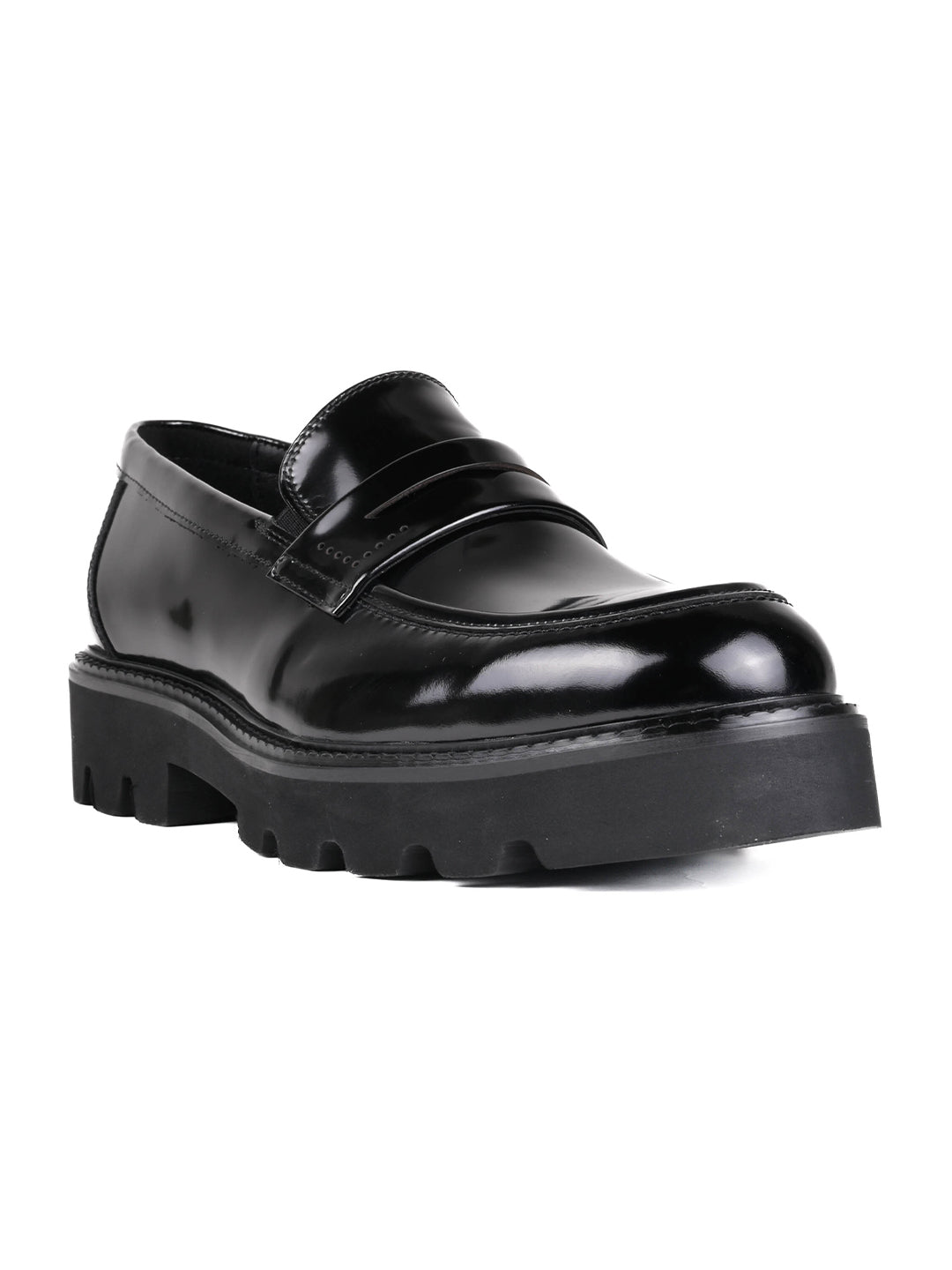 Men, Men Footwear, Black Loafers