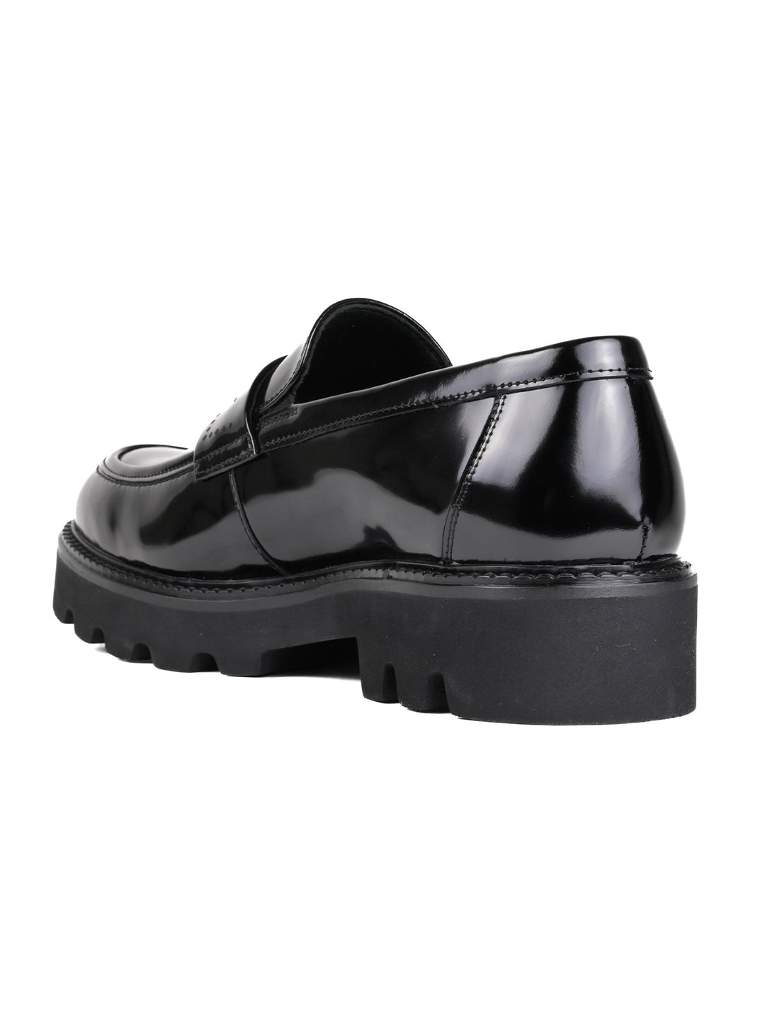 Men, Men Footwear, Black Loafers