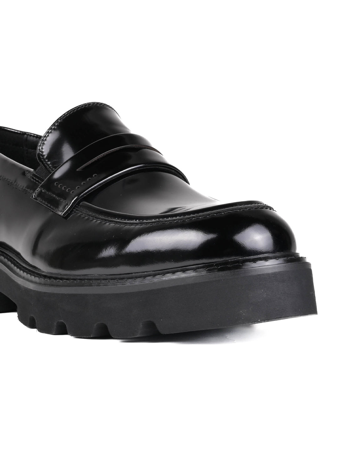 Men, Men Footwear, Black Loafers