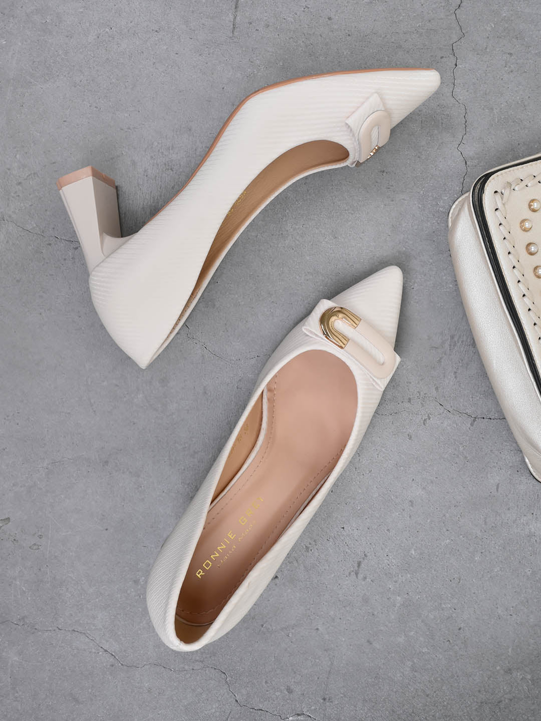 Women, Women Footwear, Beige Pumps