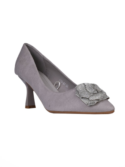 Women, Women Footwear, Grey Pumps