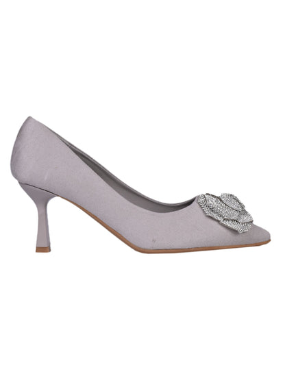 Women, Women Footwear, Grey Pumps