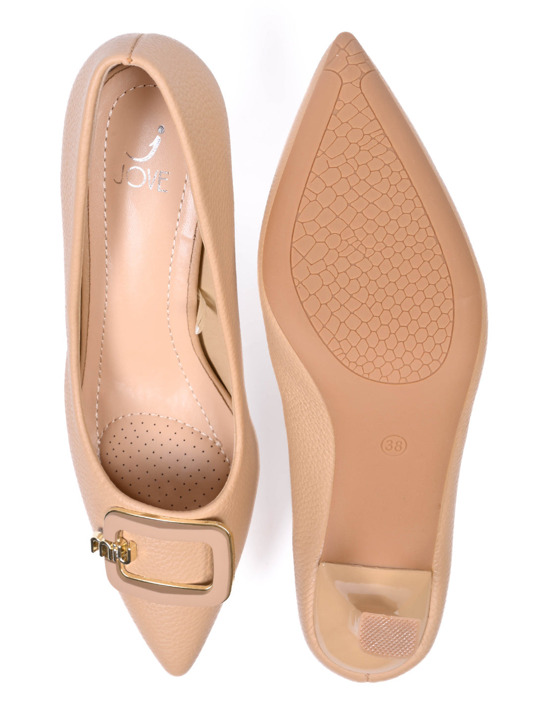 Women, Women Footwear, Beige Pumps