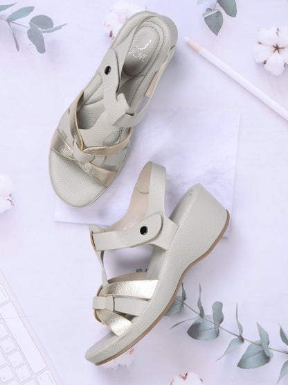 Women, Women Footwear, Beige Sandals