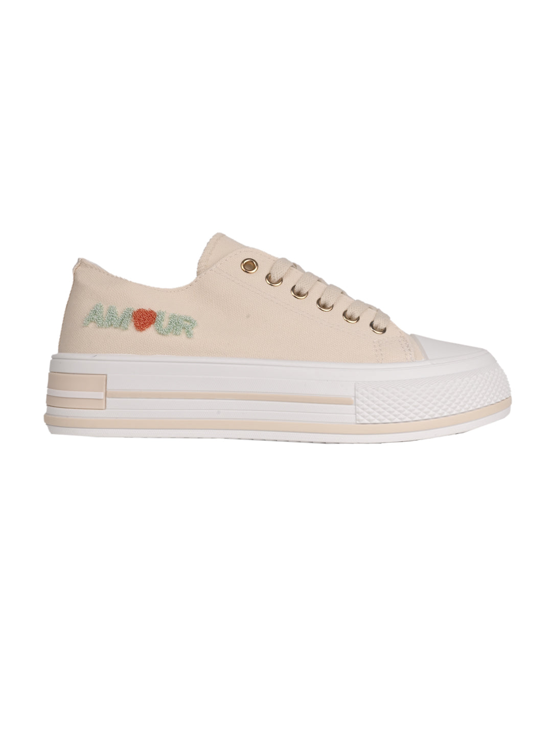 Women, Women Footwear, Beige Sneakers