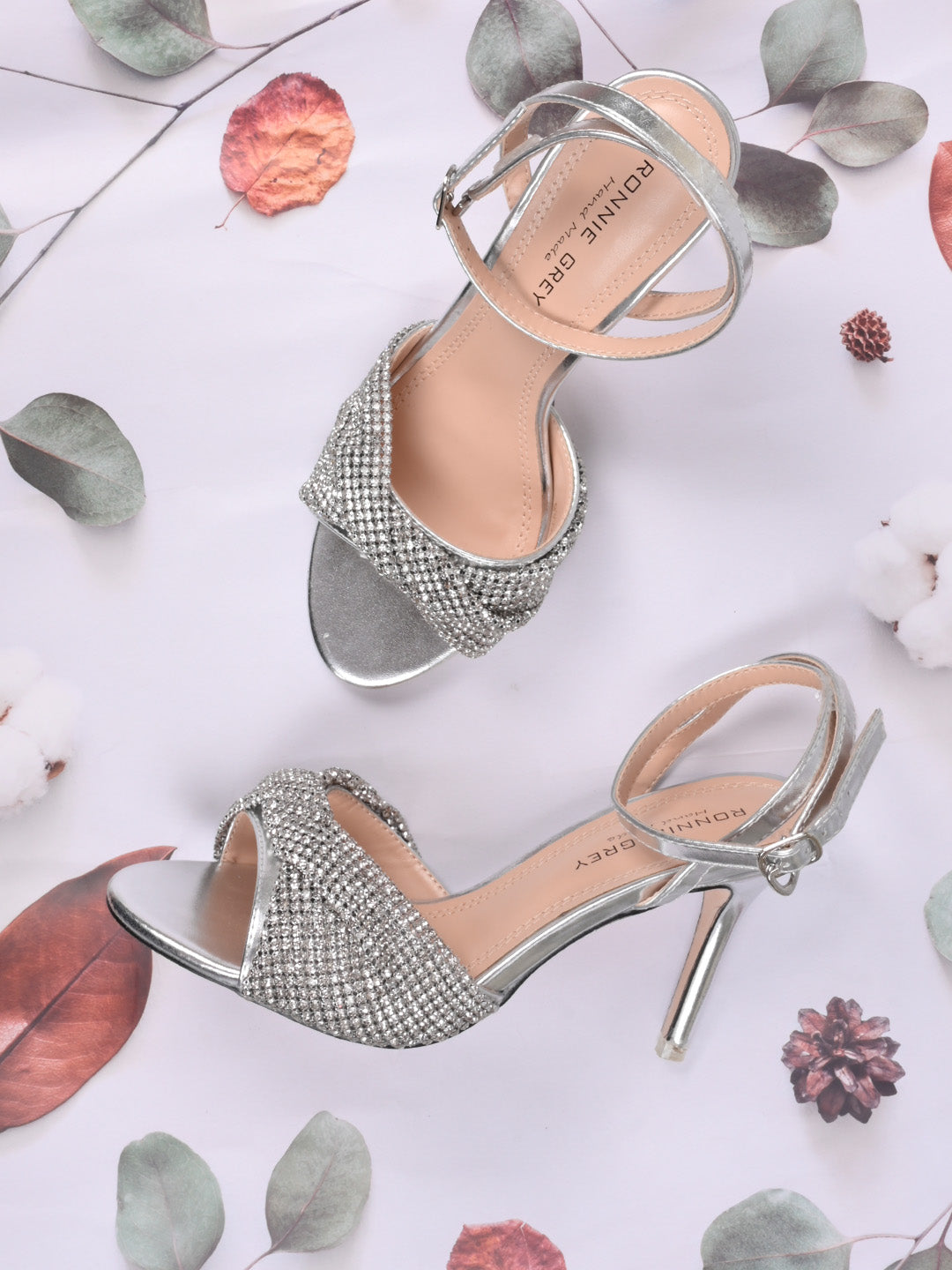 Women, Women Footwear, Silver Pumps