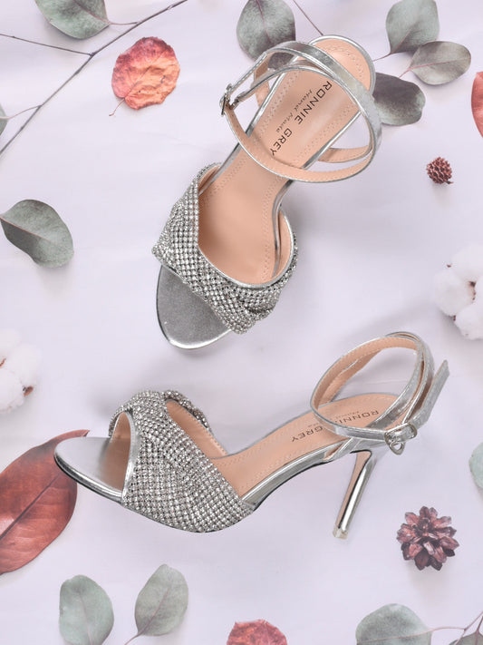 Women, Women Footwear, Silver Pumps