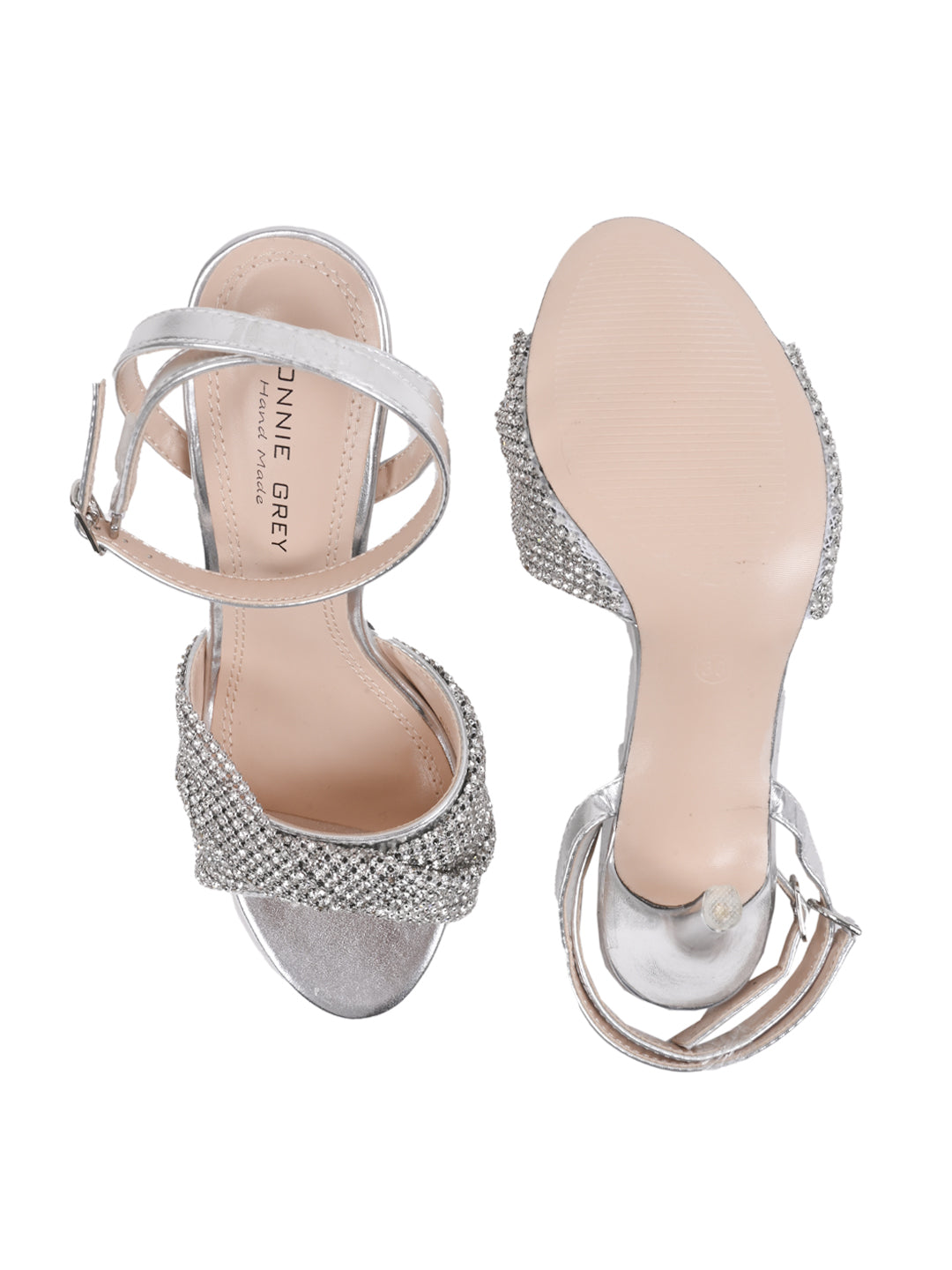 Women, Women Footwear, Silver Pumps